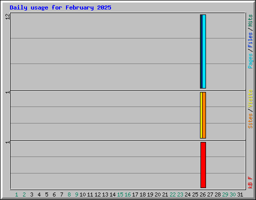 Daily usage for February 2025
