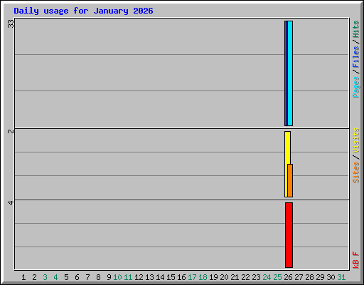 Daily usage for January 2026