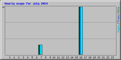 Hourly usage for July 2024
