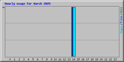 Hourly usage for March 2025