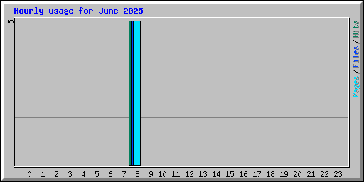 Hourly usage for June 2025